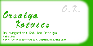 orsolya kotvics business card